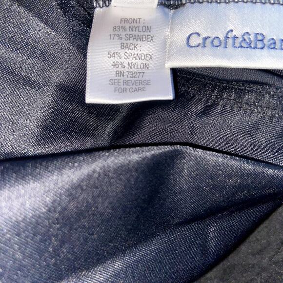 Croft & Barrow Swimsuit Women Size 16 Black One Piece Ruching Front * - Picture 5 of 5